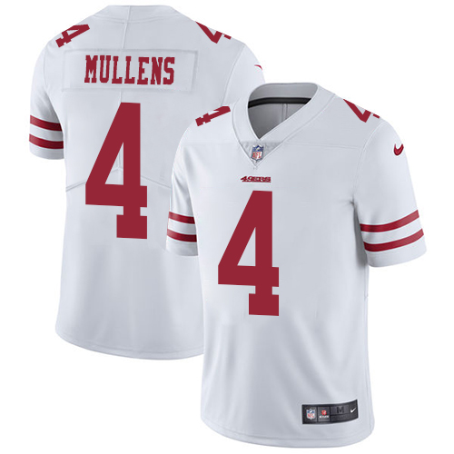 San Francisco 49ers Limited White Men Nick Mullens Road NFL Jersey 4 Vapor Untouchable